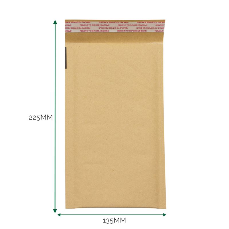 Kraft Padded Bubble Envelope (135x225+40mm)