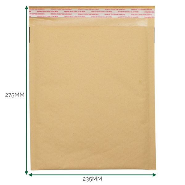 Kraft Padded Bubble Envelope (235x275+40mm)