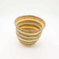 Seagrass & Straw Vase Shaped Baskets  - Natural Yellow & Green - Set of 3