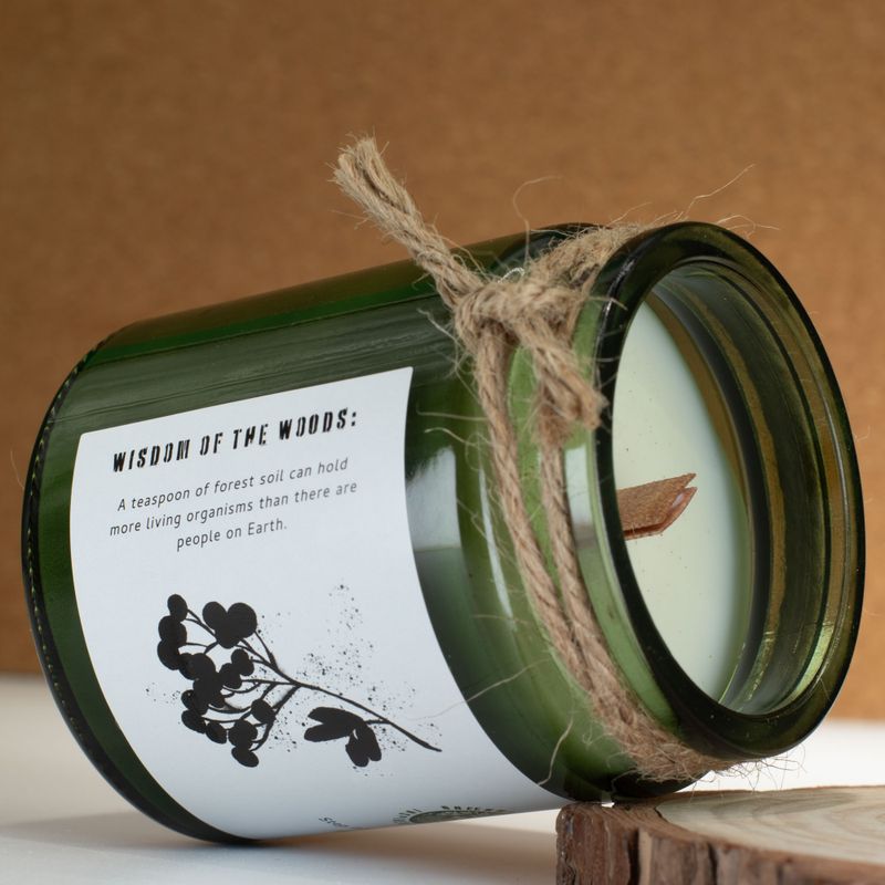 Greenman Woodwick Soy Candle - Woodland Zest