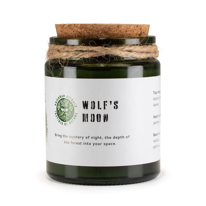Greenman Woodwick Soy Candle - Wolf's Moon