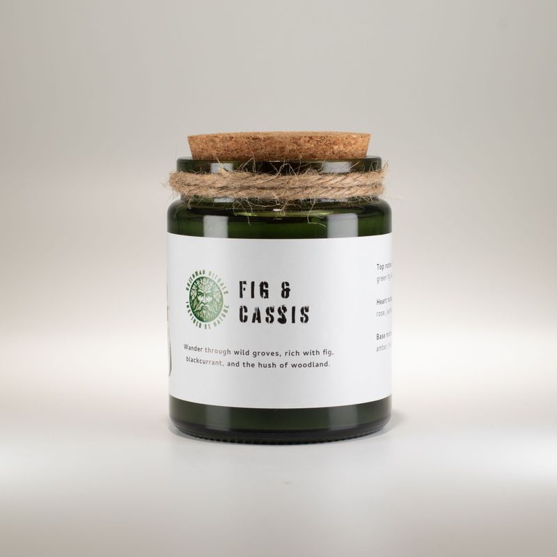 Greenman Woodwick Soy Candle - Fig & Cassis