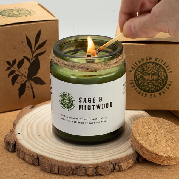 Greenman Rituals Woodwick Soy Candles