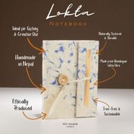 Lokta Mixed Blue Cotton Notebook – Mini (12x8cm) – 40 Leaves
