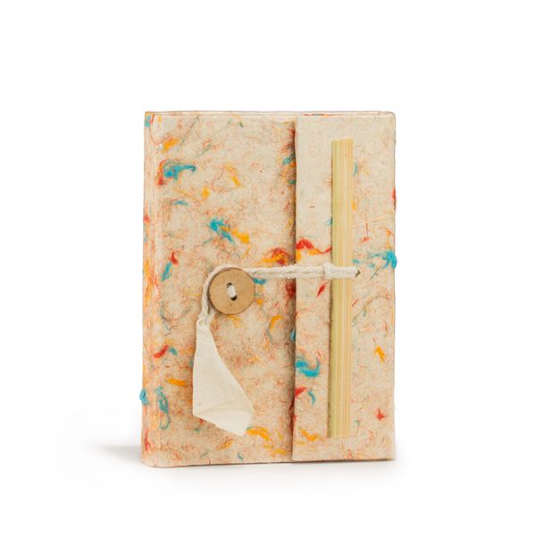 Lokta Mixed Colour Cotton Notebook – Mini (12x8cm) – 40 Leaves