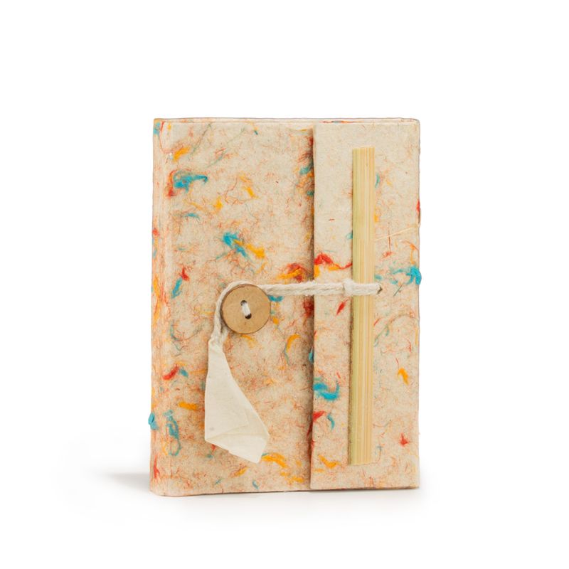 Lokta Mixed Colour Cotton Notebook – Mini (12x8cm) – 40 Leaves