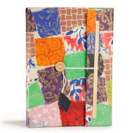 Lokta Patchwork Notebook – Large (21x15cm) – 45 Leaves – Includes Bookmark – Multi Colour