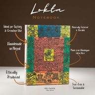 Lokta Traditional Prayer Flag Notebook – Medium (15x12cm) – 45 Leaves – Natural