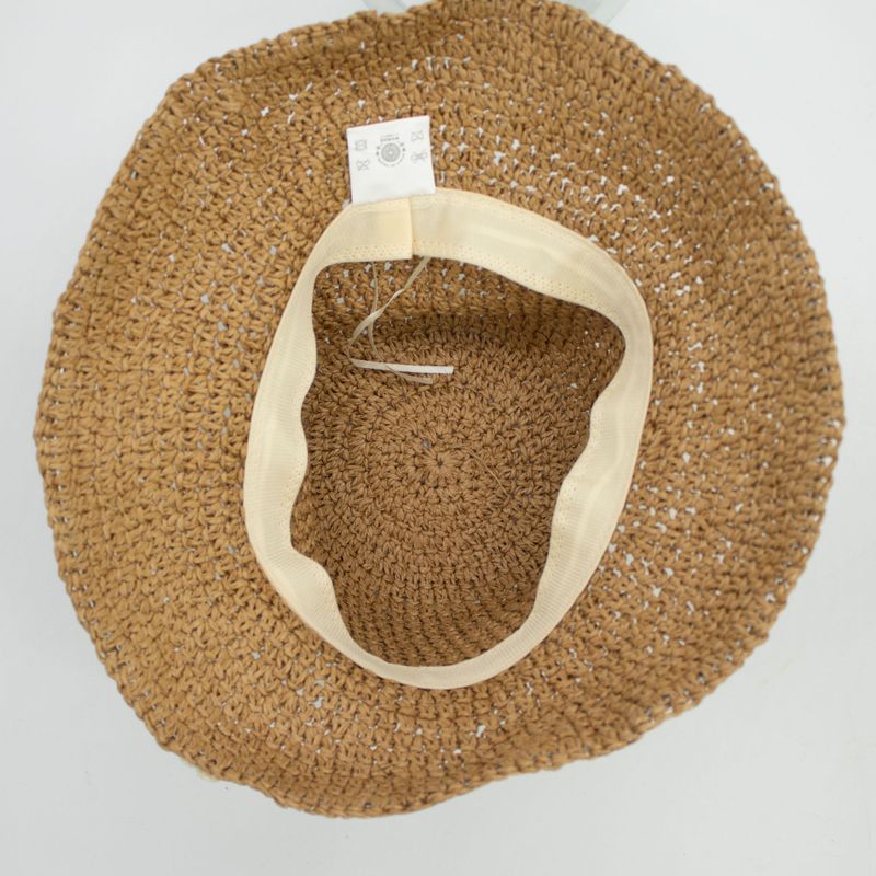 Nomad Sari Floppy Straw Sun Hat - Coffee & Daisies