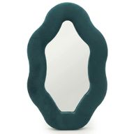 Soft Squiggly Mirror – Oval Pebble – Royal Teal (20.5x32.5x2.3cm)