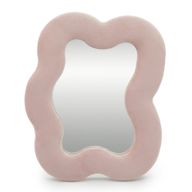 Soft Squiggly Mirror – Square Pebble – Rose Blush (22.5x27x2.3cm)