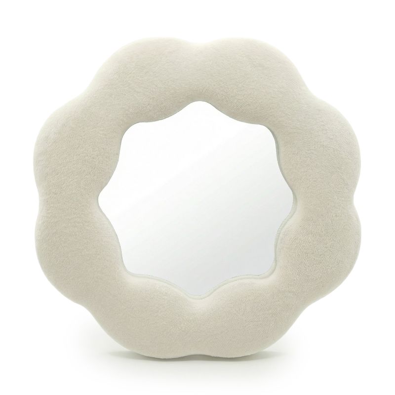 Soft Squiggly Mirror – Flower – Stone (25.4x25.4x2.3cm)