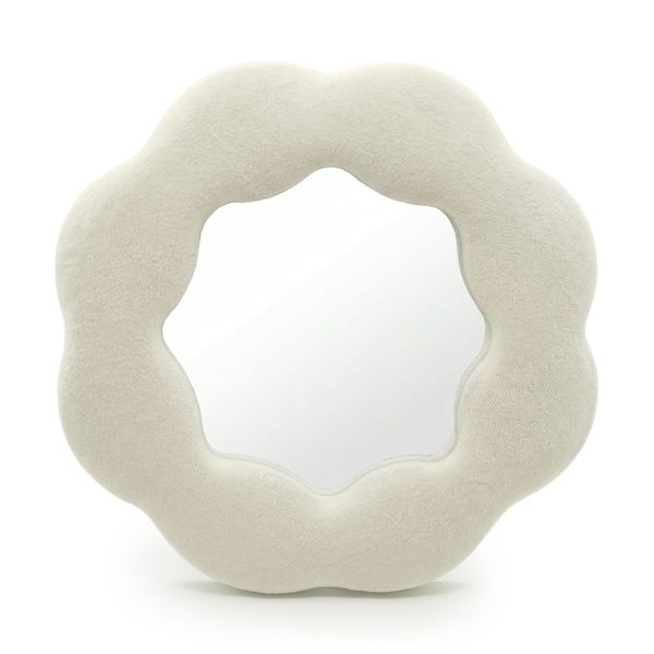 Soft Squiggly Mirror – Flower – Stone (25.4x25.4x2.3cm)