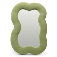 Soft Squiggly Mirror - Large Cloud - Moss Green (33.4x23.5x2.3cm)