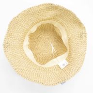 Nomad Sari Floppy Straw Sun Hat - Beige & Blue Flowers