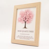 Gemstone Picture - Tree of Life - Rose Quartz (20x14.7x1cm)