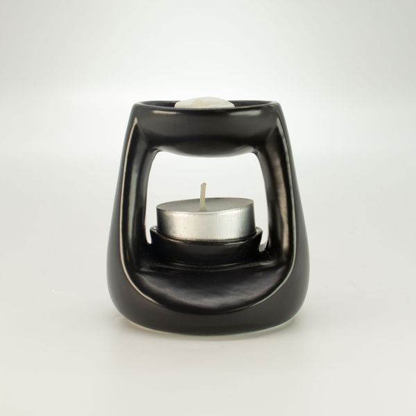 Ceramic Zen Oil Burner - Small Classic - Matt Black