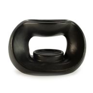 Ceramic Zen Oil Burner - Oval Pebble - Matt Black