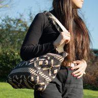 Nomad Sari Jacquard Natural Wander Muse Bags - Desert Loom