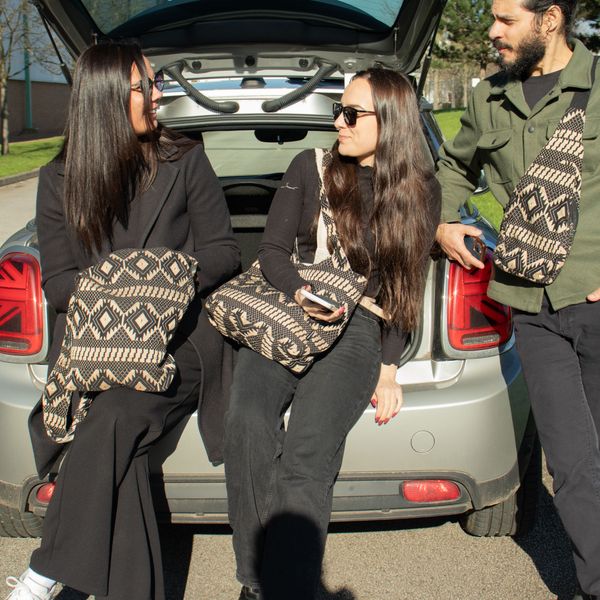 Nomad Sari Jacquard Natural Bags