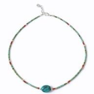 Nepalese Extra Fine Gem Necklace - Turquoise Stone & Beads