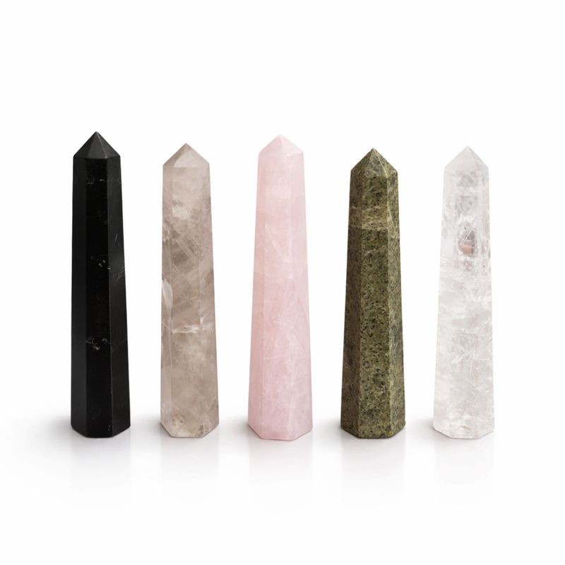 Gemstone Six Face Obelisk Point approx 11cm - Clear Quartz