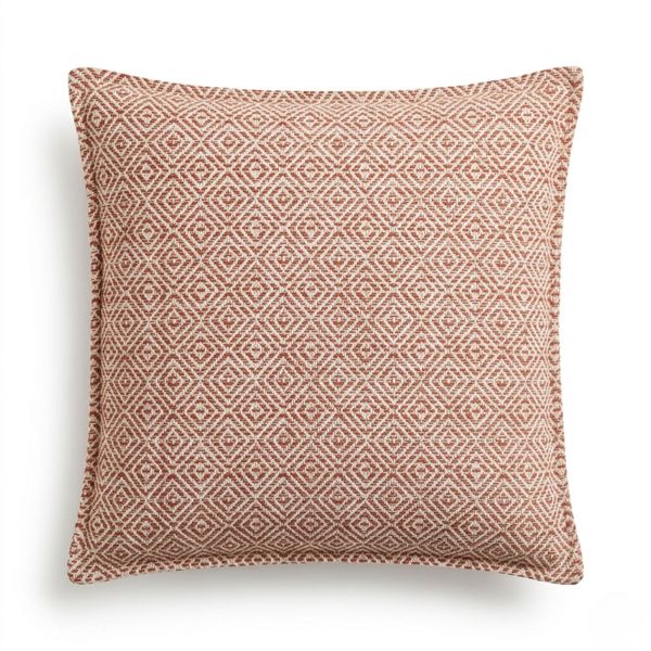 Classic Cushion Cover - Burgundy Squares - 45x45cm