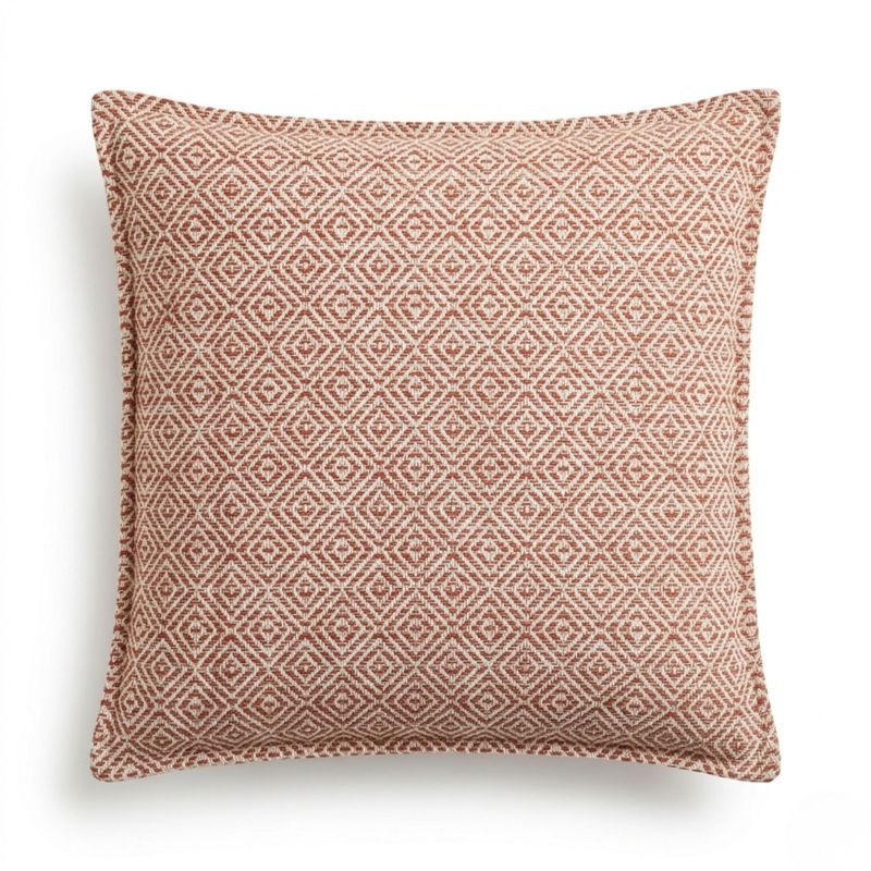 Classic Cushion Cover - Burgundy Squares - 45x45cm