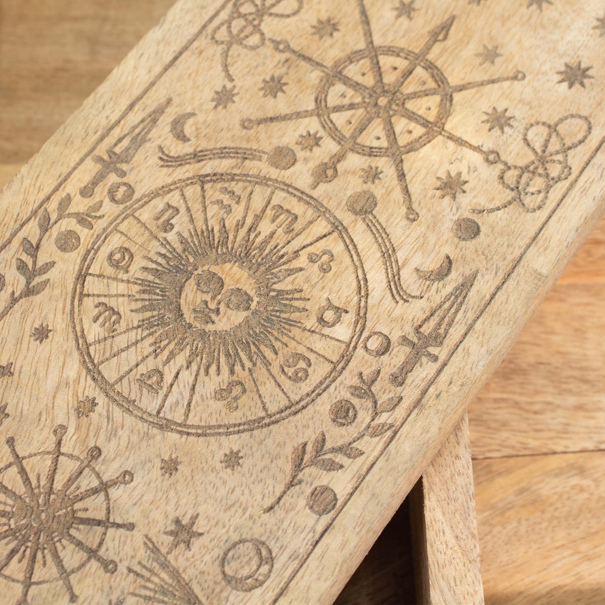 Four Section Tarot Box with Card Holder
