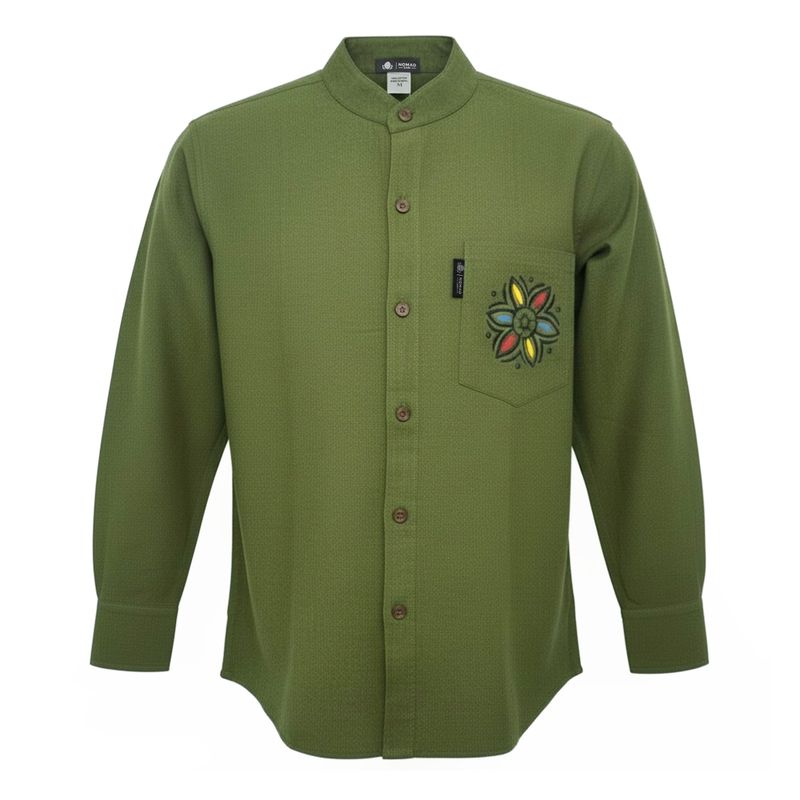 Nomad Sari Kathmandu Shirt - Forest Green - Large