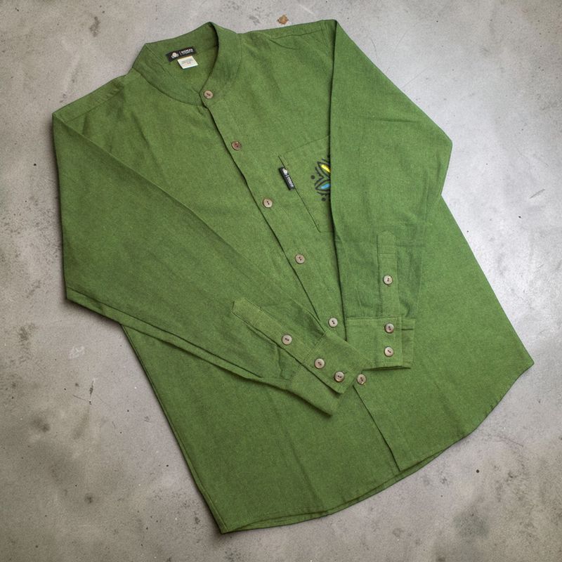 Nomad Sari Kathmandu Shirt - Forest Green - XL