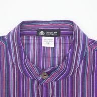 Nomad Sari Grandad Shirt - Black Purple - XL