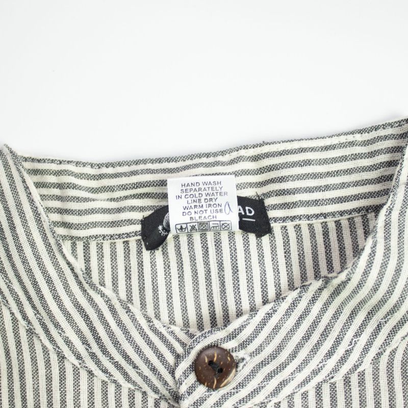Nomad Sari Grandad Shirt - Grey Stone - Medium