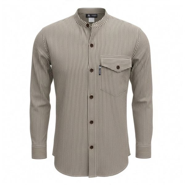 Nomad Sari Grandad Shirt - Grey Stone - XL