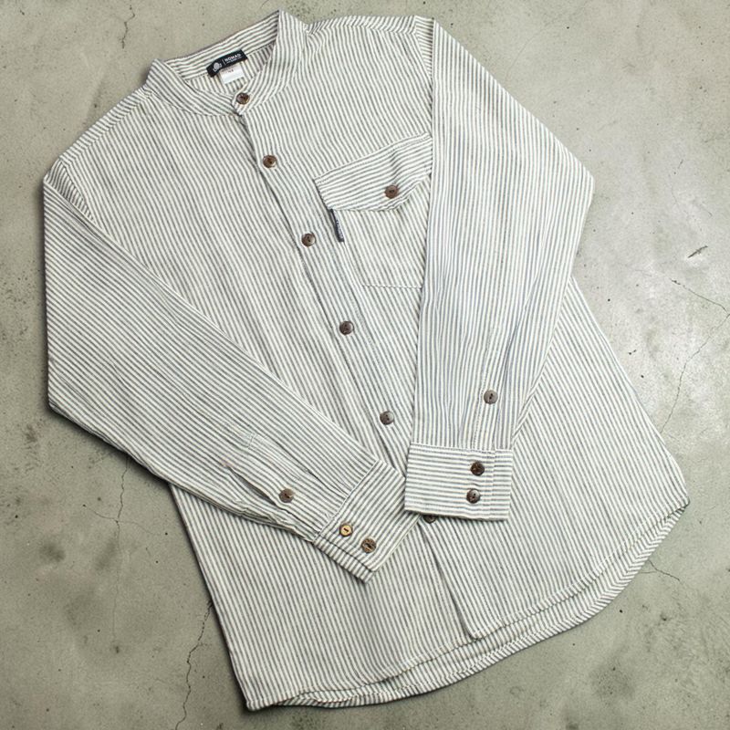 Nomad Sari Grandad Shirt - Grey Stone - XL