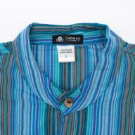 Nomad Sari Grandad Shirt - Turquoise - Medium