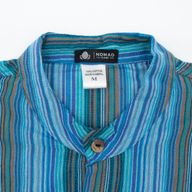 Nomad Sari Grandad Shirt - Turquoise - Large