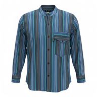 Nomad Sari Grandad Shirt - Turquoise - XL