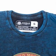 Nomad Sari Stonewashed Cotton T-Shirt - Stay Wild Moon Child - Blue - Small