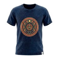 Nomad Sari Stonewashed Cotton T-Shirt - Stay Wild Moon Child - Blue - Medium