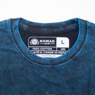 Nomad Sari Stonewashed Cotton T-Shirt - Stay Wild Moon Child - Blue - Large