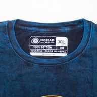 Nomad Sari Stonewashed Cotton T-Shirt - Stay Wild Moon Child - Blue - XL