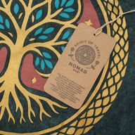 Nomad Sari Stonewashed Cotton T-Shirt - Tree of Life - Green - XL