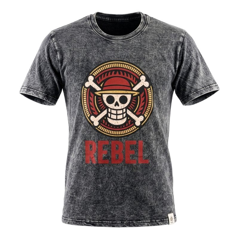 Nomad Sari Stonewashed Cotton T-Shirt - Rebel - Charcoal - Medium