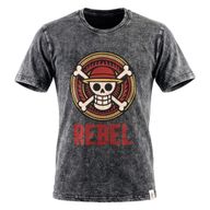 Nomad Sari Stonewashed Cotton T-Shirt - Rebel - Charcoal - Large