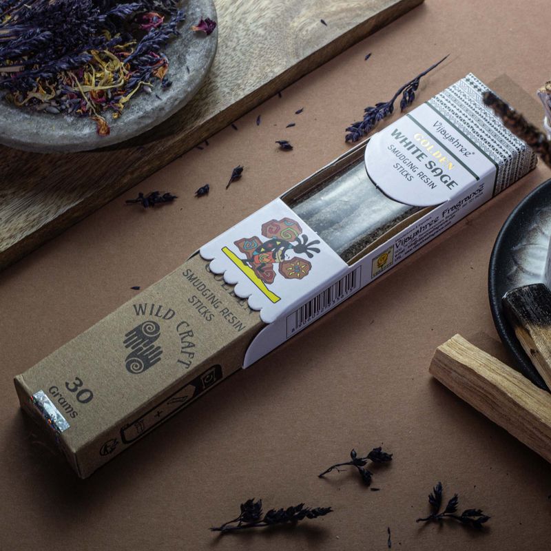 Golden White Sage Smudging Resin Sticks – 30g