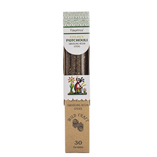 Golden Patchouli Smudging Resin Sticks – 30g