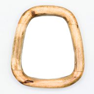 Set of 3 Pebble Shaped Mirrors - Light Wood Finish