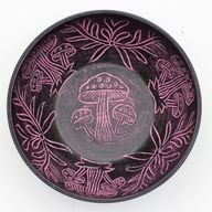 Aluminum Singing Bowl - Magic Mushroom - Pink (20cm)
