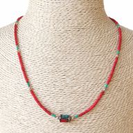 Nepalese Extra Fine Gem Necklace - Coral Tribal Bead